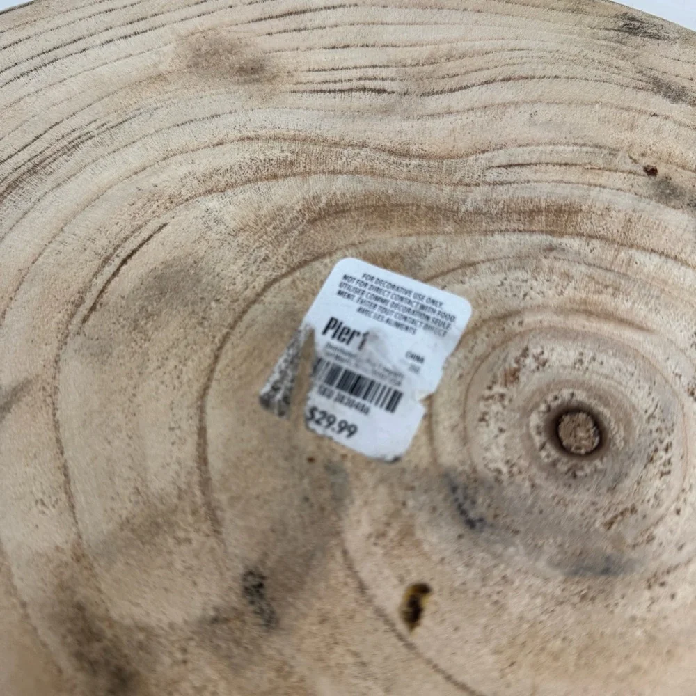 Pier 1 Natural Wood Decorative Tray